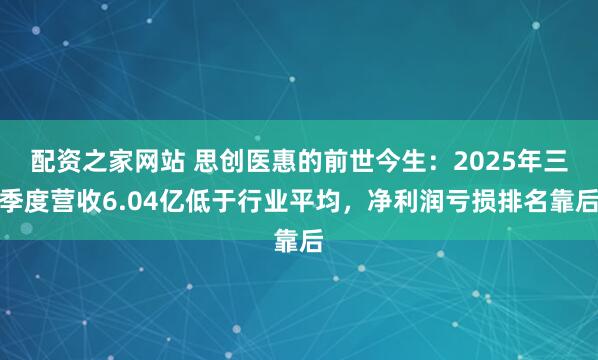 配资之家网站 思创医惠的前世今生：2025年三季度营收6.04亿低于行业平均，净利润亏损排名靠后